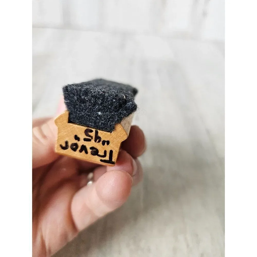 Vintage wooden teacher eraser ornament mini number one‎ special Xmas tree
